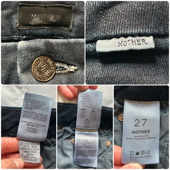 Mother High Waisted Looker Ankle Fray jeans in Last Call 27 - Picture 16 of 16